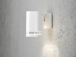 Design Außenwandleuchte MODENA Downlight, Höhe 13cm, Weiß