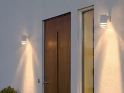Design Außenwandleuchte MODENA Downlight, Höhe 15,5cm, Weiß