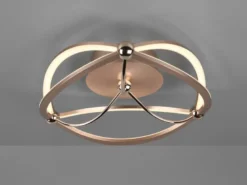 Designer LED Deckenleuchte CHARIVARI Messing matt, Ø 41cm