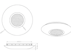 Design LED Deckenleuchte CHIROS mit Blattgold Ø 32cm