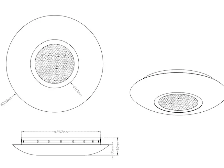 Design LED Deckenleuchte CHIROS mit Blattgold Ø 32cm