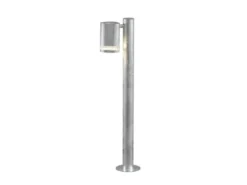 Design LED Wegeleuchte aus Stahl, Downlight Höhe 70cm, Silber
