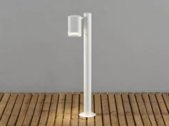 Design Wegeleuchte MODENA aus Aluminium, Downlight Höhe 70cm, Weiß