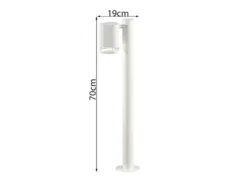Design Wegeleuchte MODENA aus Aluminium, Downlight Höhe 70cm, Weiß