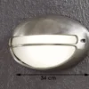 Dimmbare Außenwandleuchte TORINO oval, Aluminium / Acrylglas opal