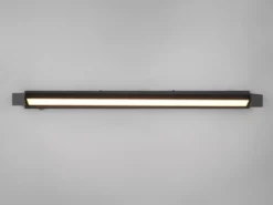 Dimmbare LED Bad Spiegelleuchte FABRIZIO schwenkbar, Schwarz Breite 80cm