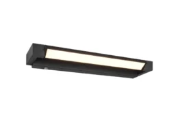 Dimmbare LED Bad Spiegelleuchte FABRIZIO schwenkbar, Schwarz Breite 50cm