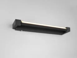 Dimmbare LED Bad Spiegelleuchte FABRIZIO schwenkbar, Schwarz Breite 50cm