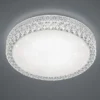 Dimmbare LED Deckenlampe PEGASUS mit Sternenhimmel & Kristall, Ø 40cm