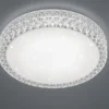 Dimmbare LED Deckenlampe PEGASUS mit Fernbedienung & Kristall, Ø 60cm