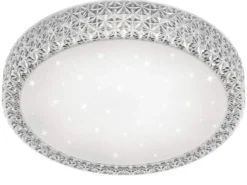 Dimmbare LED Deckenlampe PEGASUS mit Fernbedienung & Kristall, Ø 60cm