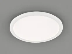 Dimmbare LED Deckenleuchte CAMILLUS flache Badezimmerlampe rund Ø40cm Weiß IP44