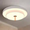 Dimmbare LED Deckenleuchte KEATON im modernen Design, Hellgrau Ø 40cm