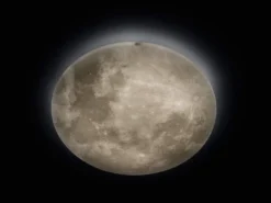 Dimmbare LED Deckenleuchte LUNAR mit Nachtlicht, Mondphasen Fernbedienung Ø 60cm