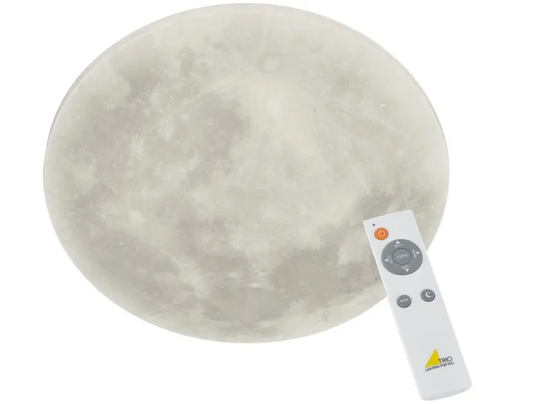 Dimmbare LED Deckenleuchte LUNAR mit Nachtlicht, Mondphasen Fernbedienung Ø40cm