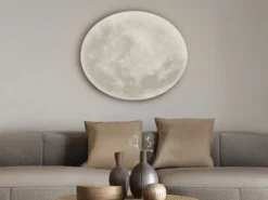 Dimmbare LED Deckenleuchte LUNAR mit Nachtlicht, Mondphasen Fernbedienung Ø40cm