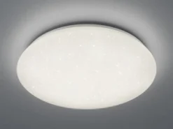 Dimmbare LED Deckenleuchte POTZ Sternenhimmel Kunststoff Weiß Ø 50cm IP44