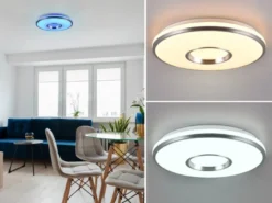 Dimmbare LED Deckenleuchte REALTA mit Fernbedienung & RGBW Ø 39cm