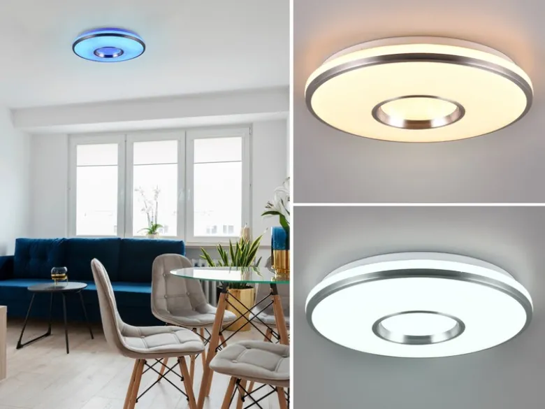 Dimmbare LED Deckenleuchte REALTA mit Fernbedienung & RGBW Ø 39cm