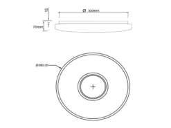 Dimmbare LED Deckenleuchte REALTA mit Fernbedienung & RGBW Ø 39cm