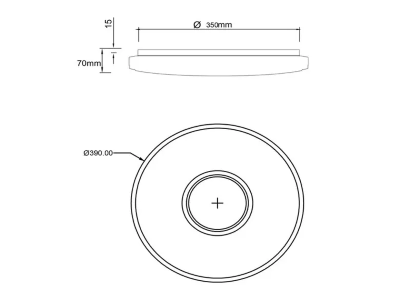 Dimmbare LED Deckenleuchte REALTA mit Fernbedienung & RGBW Ø 39cm