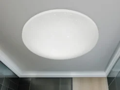 Dimmbare LED Deckenleuchte SILMA mit Fernbedienung & Sternenhimmel Ø 40cm