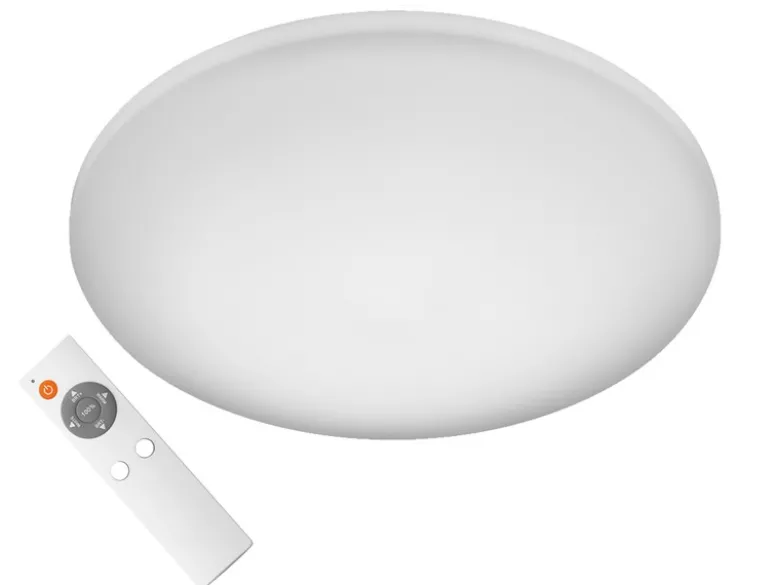 Dimmbare LED Deckenleuchte SILMA mit Fernbedienung - IP44 Bad, Ø 40cm