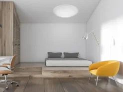 Dimmbare LED Deckenleuchte SILMA mit Fernbedienung - IP44 Bad, Ø 40cm