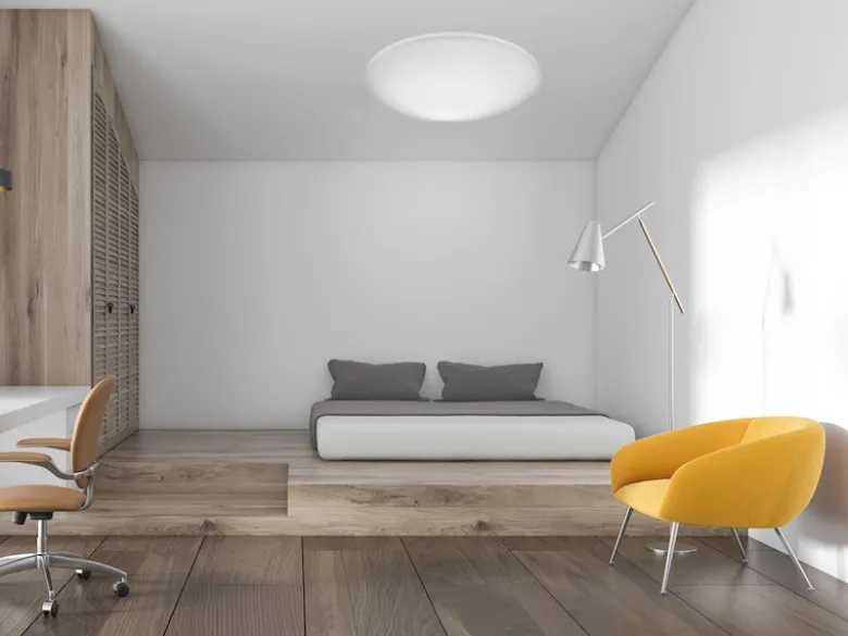 Dimmbare LED Deckenleuchte SILMA mit Fernbedienung - IP44 Bad, Ø 40cm