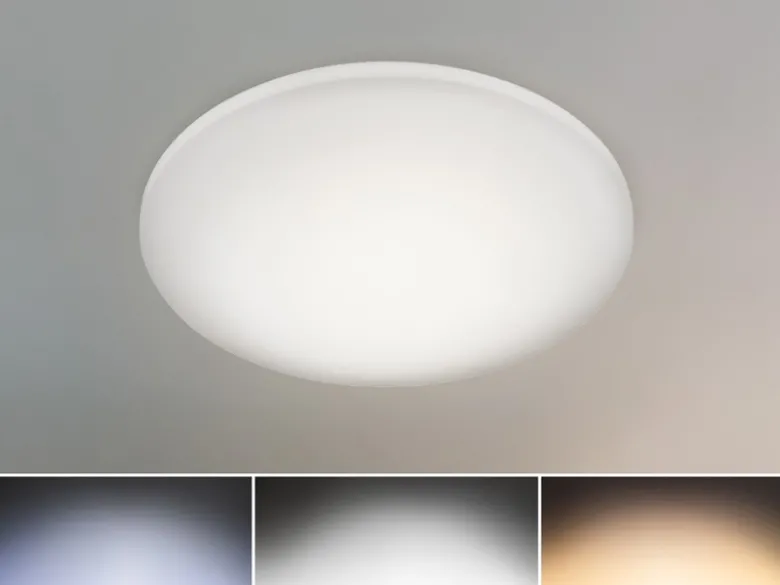 Dimmbare LED Deckenleuchte SILMA mit Fernbedienung - IP44 Bad, Ø 40cm