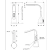 Dimmbare LED Schreibtischleuchte VENTO USB Anschluß & Ventilator Weiß Höhe 46cm