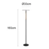 Dimmbare LED Stehleuchte CELESTE 2-farbig mit Glasschirm, Höhe 160cm