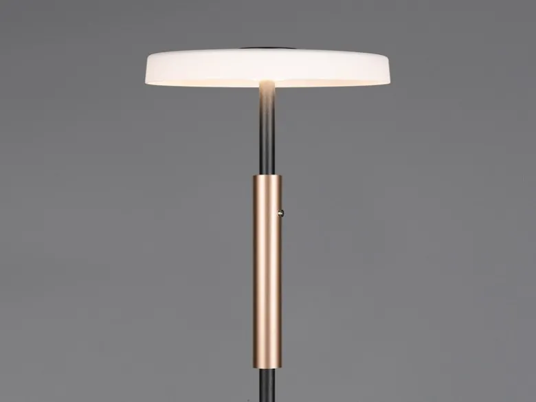 Dimmbare LED Stehleuchte CELESTE 2-farbig mit Glasschirm, Höhe 160cm