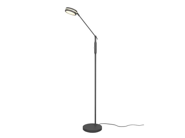 Dimmbare LED Stehleuchte FRANKLIN schwenkbar, Höhe 133cm, Anthrazit