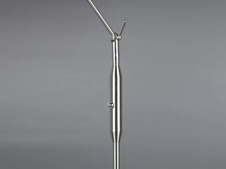 Dimmbare LED Stehleuchte FRANKLIN schwenkbar, Höhe 133cm, Silber