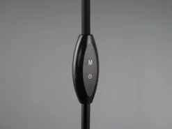 Dimmbare LED Stehleuchte TORO Schwanenhals, Schwarz, Höhe 145cm