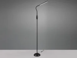 Dimmbare LED Stehleuchte TORO Schwanenhals, Schwarz, Höhe 145cm