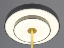 Dimmbare LED Tischlampe KEATON im modernen Design, Schwarz Gold, Höhe 45,5cm