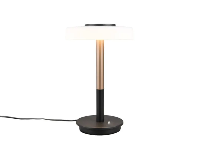 Dimmbare LED Tischleuchte CELESTE 2-farbig mit Glasschirm, Höhe 35cm