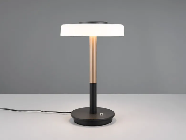 Dimmbare LED Tischleuchte CELESTE 2-farbig mit Glasschirm, Höhe 35cm