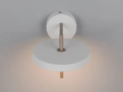 Dimmbare LED Wandleuchte KEATON im modernen Design, Hellgrau Höhe 18,5cm