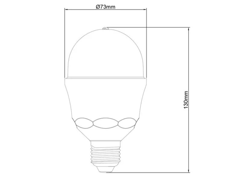 E27 Deko LED mit rotierendem RGB Farbwechsel - 3 Watt, Ø 7,3cm