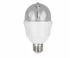 E27 Deko LED mit rotierendem RGB Farbwechsel - 3 Watt, Ø 7,3cm