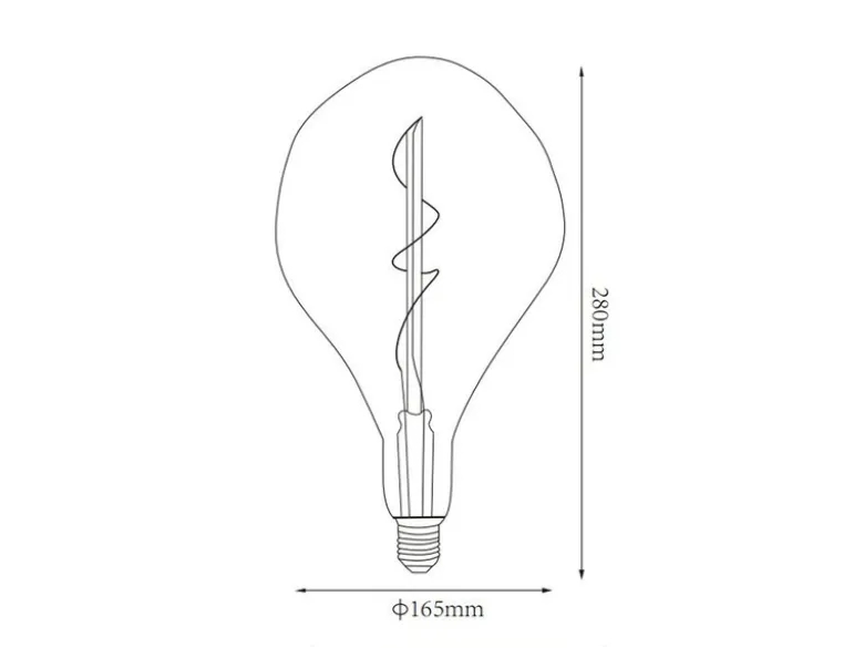 E27 Filament Deko LED - 4 Watt, 100 Lumen, 1800 Kelvin warmweiß - Ø16,5cm