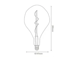 E27 Filament Deko LED - 4 Watt, 220 Lumen, 1800 Kelvin warmweiß - Ø16,5cm