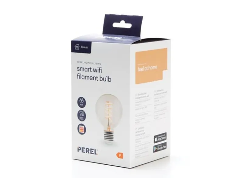 E27 LED WIFI, 6,5 Watt 555 Lumen, 2200-2700 Kelvin, Ø9,5cm, per App steuerbar