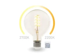 E27 LED WIFI, 6,5 Watt 555 Lumen, 2200-2700 Kelvin, Ø12,5cm, per App steuerbar