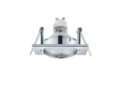 Eckige Einbaustrahler Decke JURA 3er Set schwenkbar Silber Chrom GU10