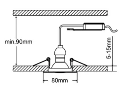 Eckige Einbaustrahler Decke JURA 3er Set schwenkbar Silber matt GU10