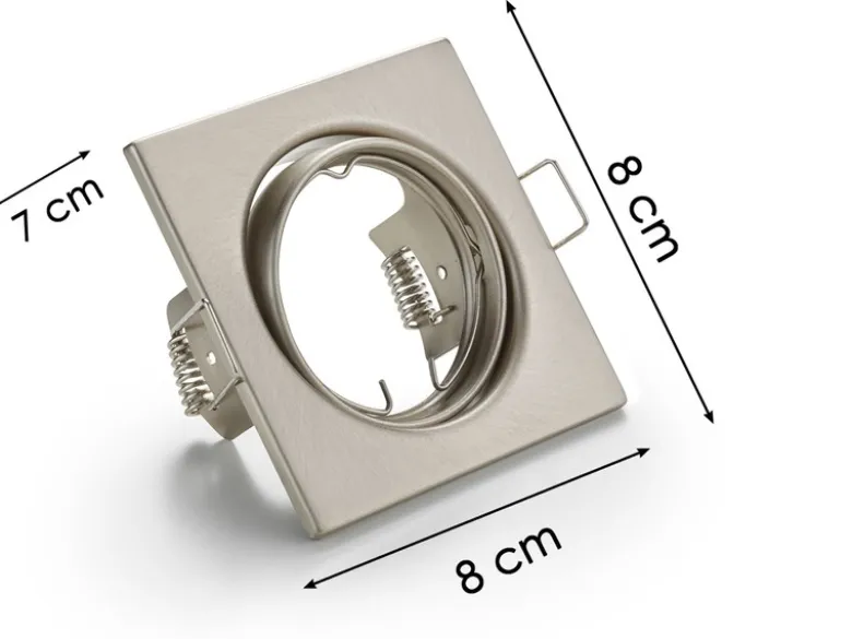 Eckige Einbaustrahler Decke JURA 3er Set schwenkbar Silber matt GU10